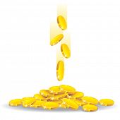 picture of money  - money golden rain - JPG 