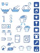 stock photo of symbols  - Set of symbols for detergent powder instructions - JPG 