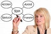 pic of management  - Female executive drawing a risk management chart - JPG 