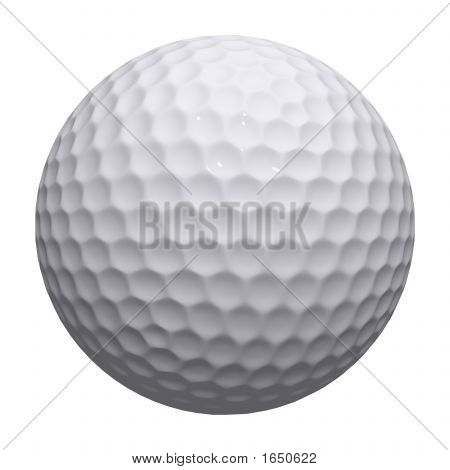 Picture or Photo of 3d rendered illustration of a golf ball