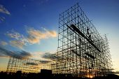 pic of construction  - Construction site at dusk - JPG 