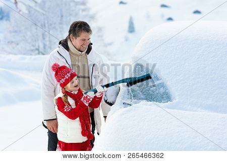 Poster: Father And Child Brushing Off