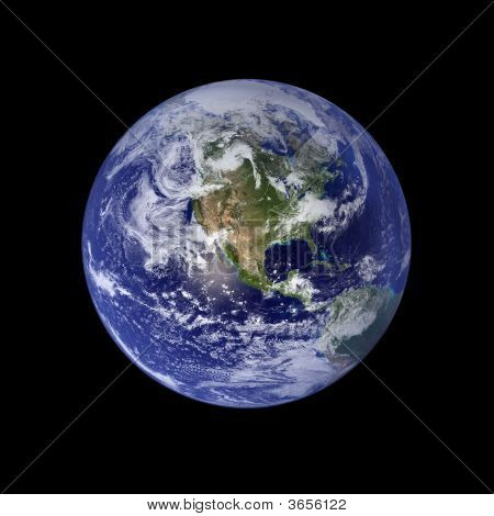 Picture or Photo of Earth North America And Pacific Space View