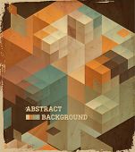 picture of cube  - Abstract retro cubes background - JPG 