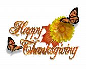 stock photo of holidays  - Happy Thanksgiving graphic - JPG 
