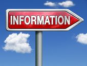 pic of information  - information search find online info browse the internet information button information icon searching information red road sign arrow with text and word concept - JPG 
