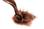 image of pour  - pouring chocolate drink - JPG 