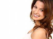 stock photo of woman  - Beautiful young smiling woman - JPG 