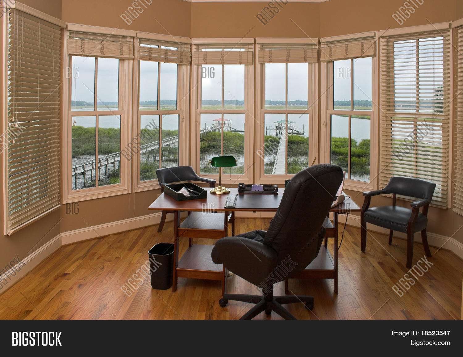 Executive office with view of the water Stock Photo & Stock Images