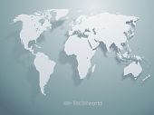 stock photo of globe  - Vector world map - JPG 