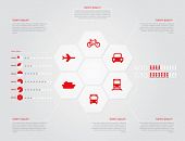 stock photo of transportation  - Infographic of transportation concept in editable vector format - JPG 