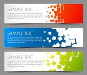 pic of square  - Simple colorful horizontal banners  - JPG 