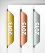 foto of web  - Vector metalic 2013 Labels  - JPG 