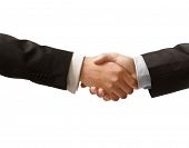 stock photo of handshake  - handshake isolated on white background - JPG 