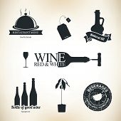 pic of restaurant  - Label set for restaurant and cafe - JPG 