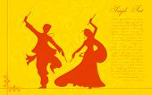 picture of religion  - illustration of couple playing garba on Navratri - JPG 
