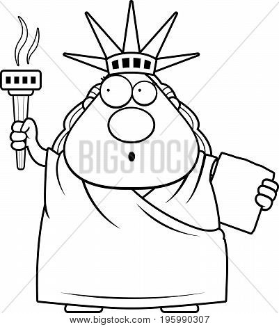 surprised cartoon statue of liberty