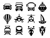 picture of sports  - Set of simple transport icons - JPG 
