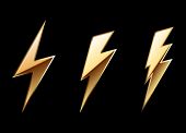 foto of simplicity  - Gold icon lightning - JPG 