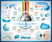 stock photo of technology  - Infographic with Cloud Computing concept  - JPG 