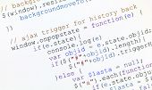 pic of code  - close up photograph of generic javascript code on computer monitor - JPG 