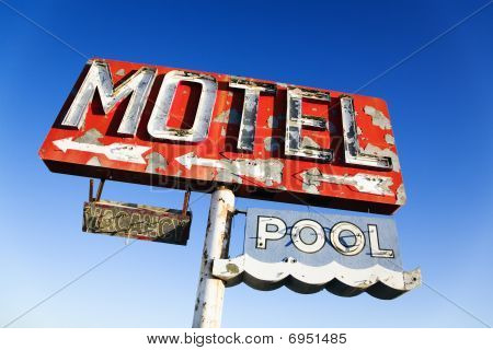 Weathered Retro Motel Sign Stock Photo & Stock Images | Bigstock