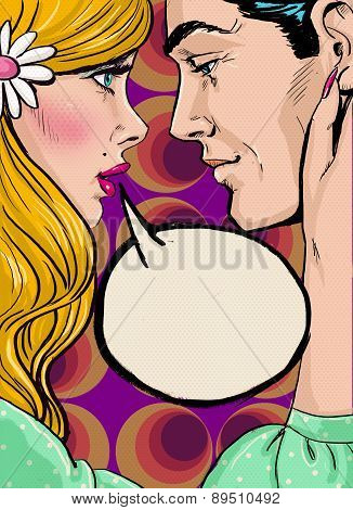pop art couple conversation love couple pop art love poster id 89510492