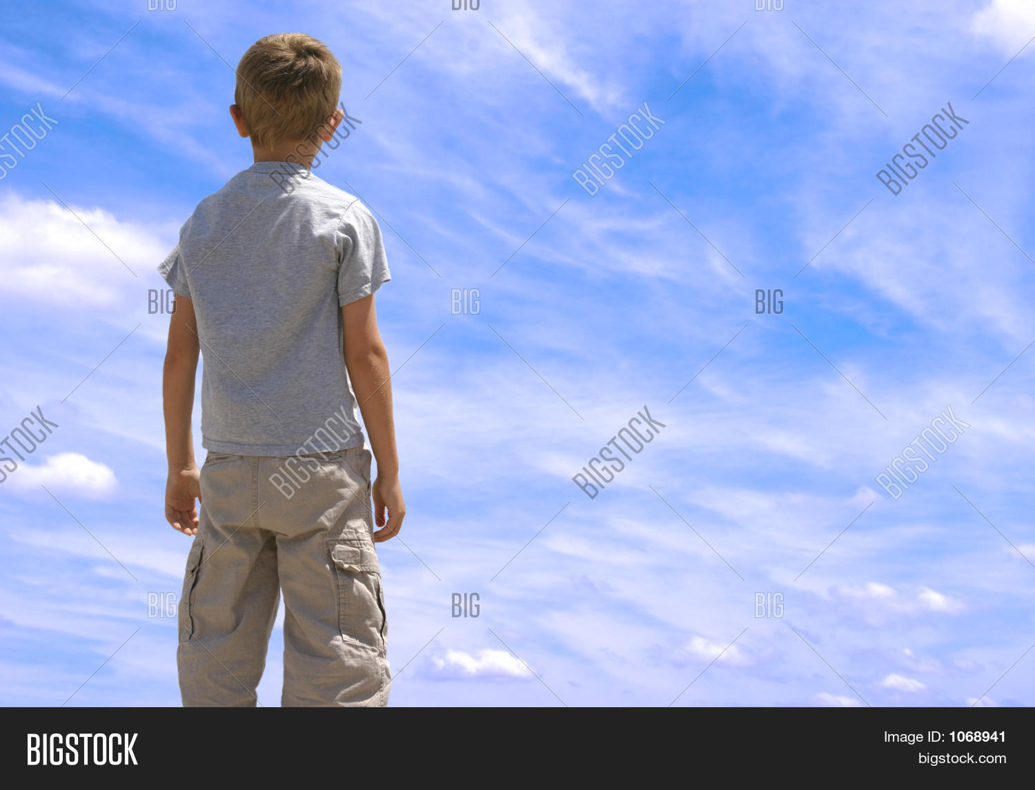 Boy Looking Toward Sky Image & Photo Bigstock