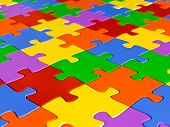 stock photo of puzzle  - Jigsaw puzzle background  - JPG 
