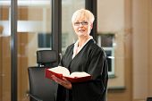 foto of code  - Female lawyer with German civil law code  - JPG 