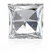 foto of opulence  - Princess cut diamond isolated on white background - JPG 