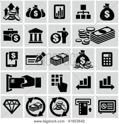 Picture or Photo of Finance & banking icons set.