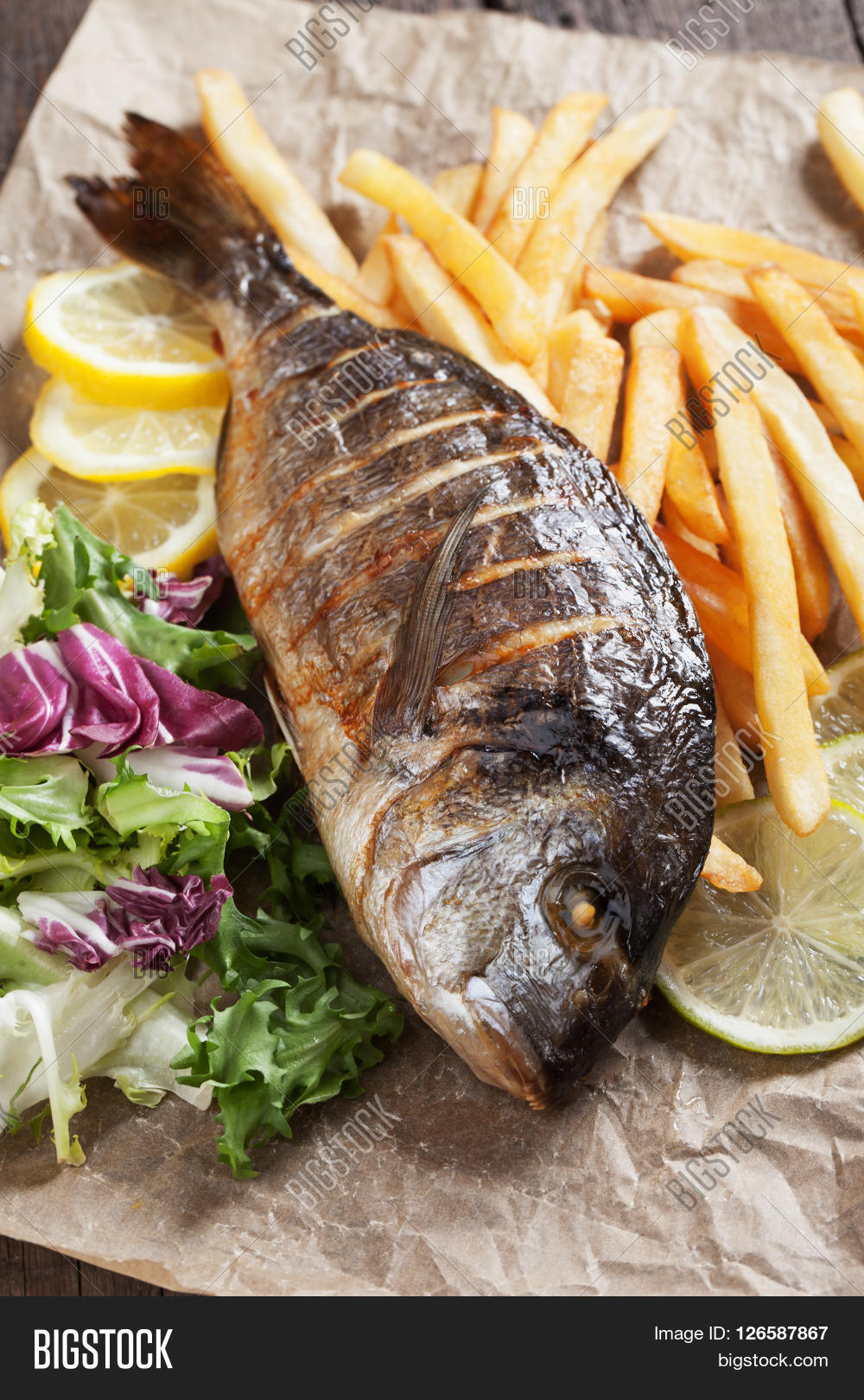 grilled freshwater bream