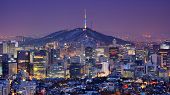stock photo of tower  - Downtown skyline of Seoul - JPG 