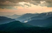 foto of blue  - Blue Ridge Parkway Scenic Summer Sunset Landscape w - JPG 
