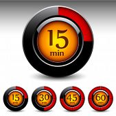 stock photo of watch  - Timer display interfase - JPG 