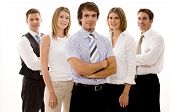 stock photo of business people  - five confident business people  - JPG 