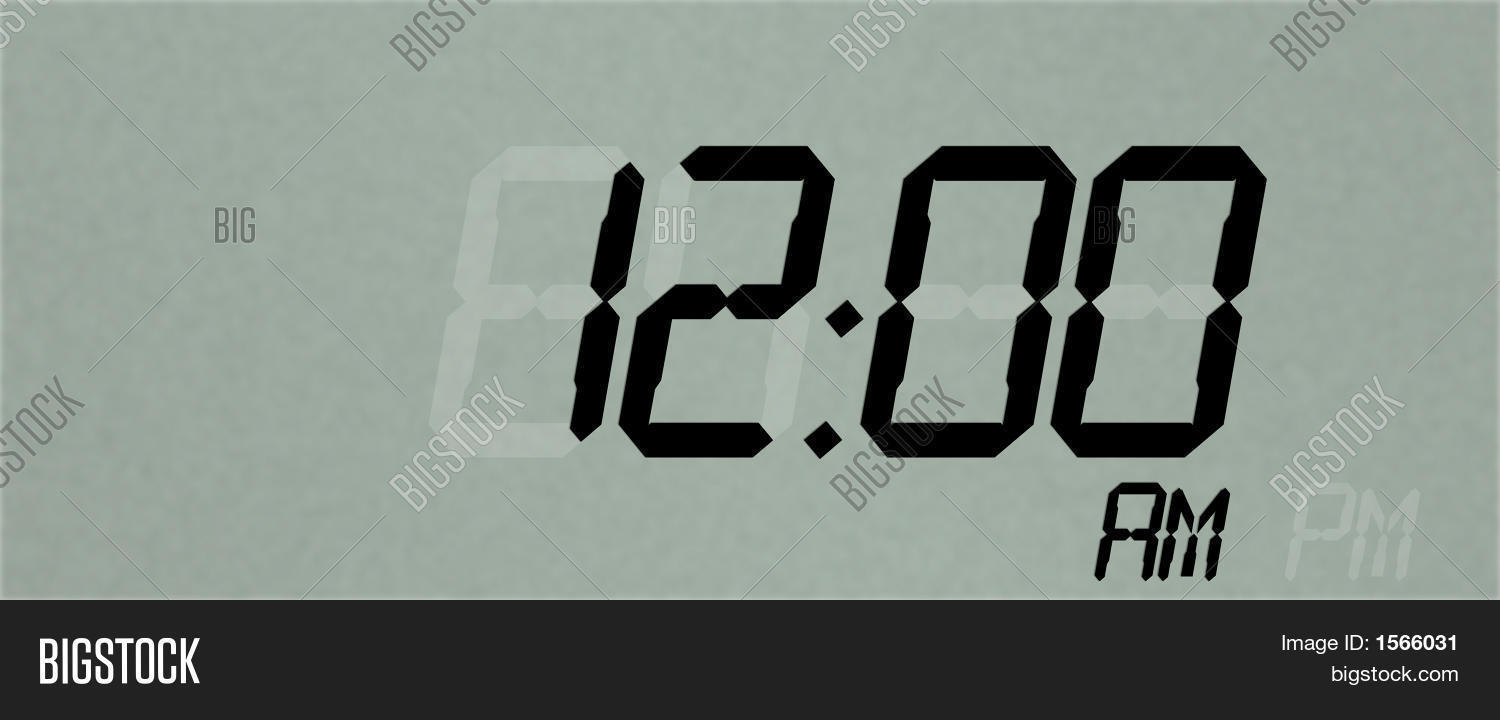 Digital Clock Readout, Reading 12 Image & Photo Bigstock