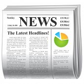 stock photo of newspaper  - vector  news icon - JPG 