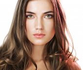 foto of nature  - Beauty with perfect natural makeup look and long hair - JPG 