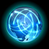 picture of globe  - Communication concept - JPG 