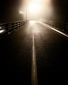 picture of bridge  - Bridge leading into the glowing light - JPG 