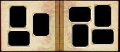 stock photo of  photo  - An open photo album with blank places for photos - JPG 