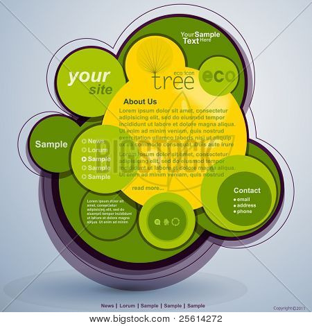 Picture or Photo of Abstract web site green design, vector template