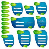 pic of web  - illustration of set of web form templates in trendy look on isolated background - JPG 