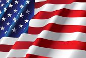 stock photo of american  - vector american flag - JPG 