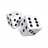 stock photo of competition  - Vector white dice - JPG 