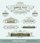 pic of vintage  - vector set of vintage ornaments - JPG 