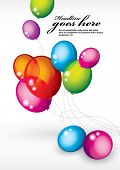 picture of contrast  - vector of background with multicolored balloons - JPG 
