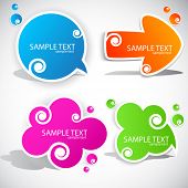 picture of web  - Colorful paper bubble for speech - JPG 
